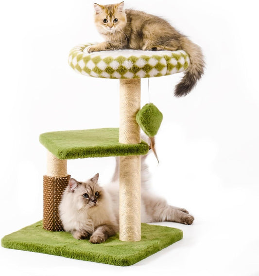Cat Tree Tower  - Multi-Level Scratching Post With Removable Perch & Interactive Toys